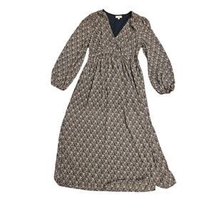 Umgee empire maxi dress large blue gold sparkles boho indie fairy chiffon garden